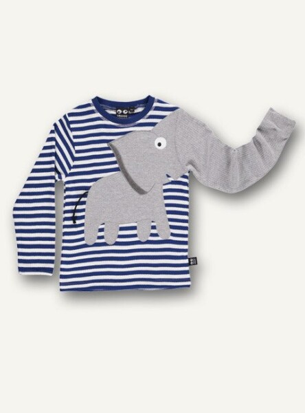 UBANG Langarmshirt Elefant navy stripe