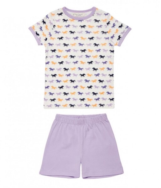 Kafka Sommer-Pyjama Pferde lila