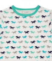 Kafka Sommer-Pyjama Pferde gr&uuml;n