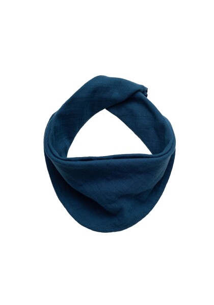 Musselin Halstuch 55x55 petrol-blau - 1