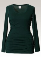 Still-Shirt langarm mit Raffung teal