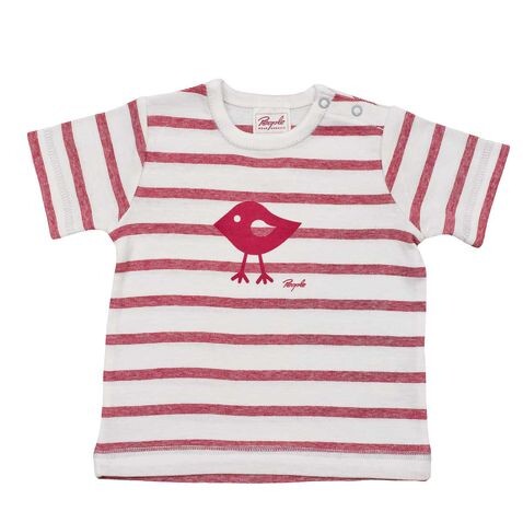 T-Shirt Vogel Ringel rot