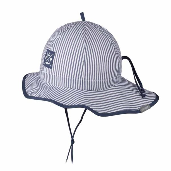 Sonnenhut mit Nackenschutz Streifen jeans