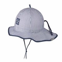 Sonnenhut mit Nackenschutz Streifen jeans