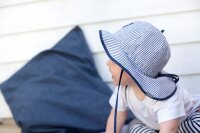 Sonnenhut mit Nackenschutz Streifen jeans