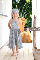 Sommerkleid Streifen Ananas