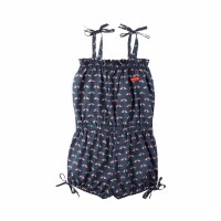 Jumpsuit Einteiler V&ouml;gel dunkelgrau
