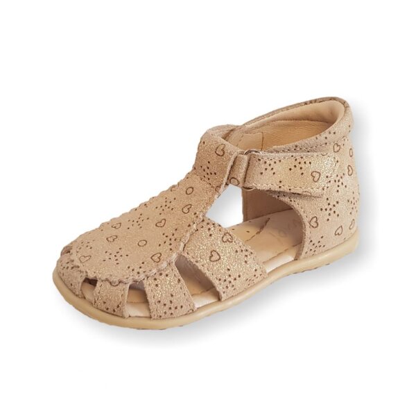 emel Sandale Herzen natur-gold