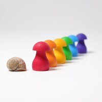 Sortierspiel Regenbogen Pilze 12 Teile