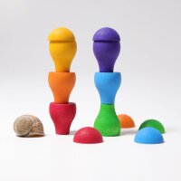 Sortierspiel Regenbogen Pilze 12 Teile