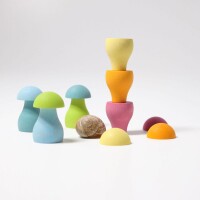 Sortierspiel Pastell Pilze 12 Teile