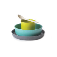 Biobu Kindergeschirr Set - lime lagoon smoke
