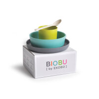 Biobu Kindergeschirr Set - lime lagoon smoke