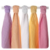 XKKO Mullwindeln Organic Old Times 70x70 pastell rosa 5er Pack