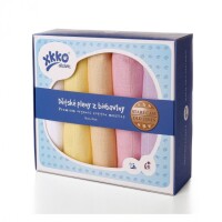 XKKO Mullwindeln Organic Old Times 70x70 pastell rosa 5er Pack