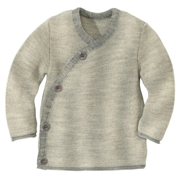Melange-Jacke grau-natur
