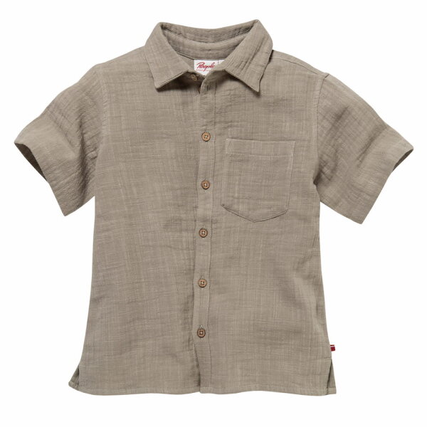 Hemd kurzarm Musselin khaki - 122/128