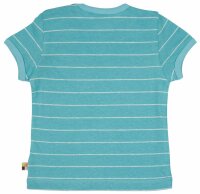 T-Shirt Streifen cyan - 98/104