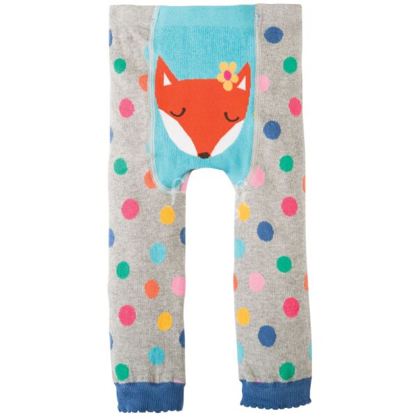 Frugi Leggings Fuchs Punkte grau