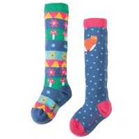 Frugi Pippi Kniestr&uuml;mpfe Fuchs 2er Pack