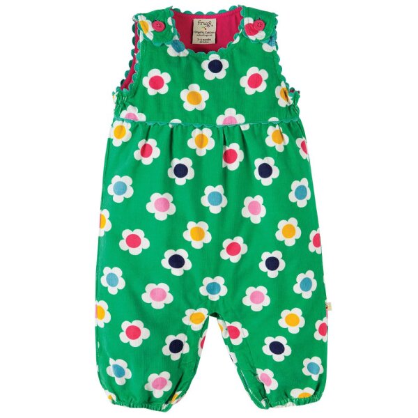 Frugi Daisy disco Cord Latzhose grün