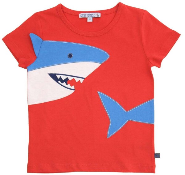 T-Shirt Applikation Hai - 86/92