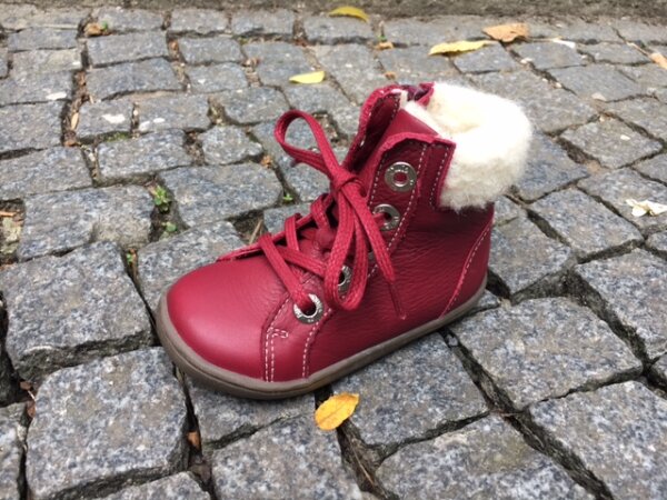 Dulis Boots Schnürer gefüttert bordeaux