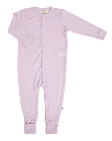 Basic Overall mit Umschlagbund Wolle rosa