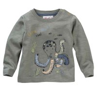 Langarmshirt Applikation Oktopus - 74/80