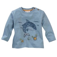 Langarmshirt Druck Hai - 62/68