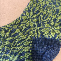 Hirsch Norweger Socken Sternenmuster jeans-maigr&uuml;n