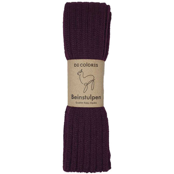Beinstulpen Alpaka aubergine