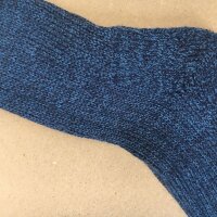 Hirsch Pl&uuml;schsocke Wolle jeans