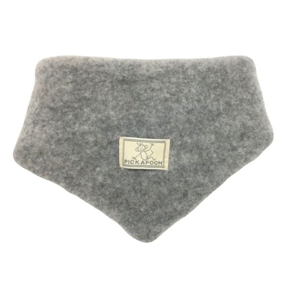 Dreieckstuch Wollfleece grau