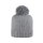 Mini-Bommel-Mütze Wolle grau