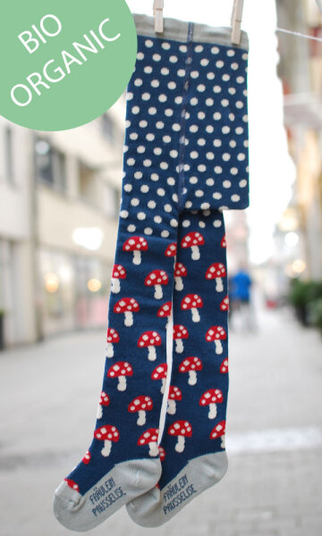 Pilze Kinderstrumpfhose Bio