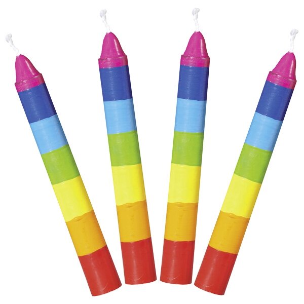 Geburtstagskerzen-Set bunt 10 Stück