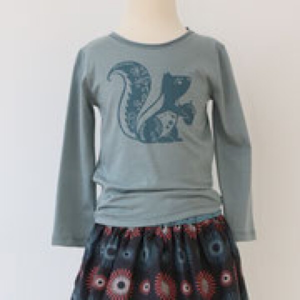 Langarmshirt Eichhörnchen aquamarine