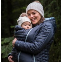 Winter-Steppjacke zum Babytragen taubenblau