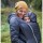 Winter-Steppjacke zum Babytragen taubenblau