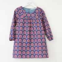 Kleid Blumen rose/aquamarine