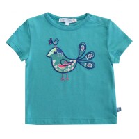 T-Shirt Vogel petrol