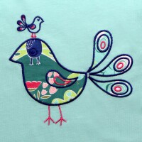 T-Shirt Vogel petrol