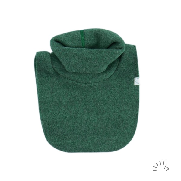 Schalkragen Wollfleece Dunkelgrün - S