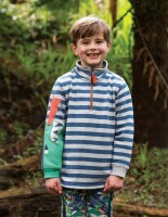 Super Pullover Streifen Dino