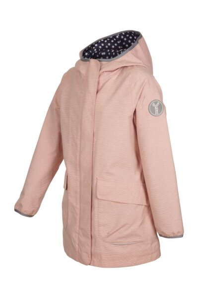 Elkline Tröpfchen Mädchen Regenjacke red-white