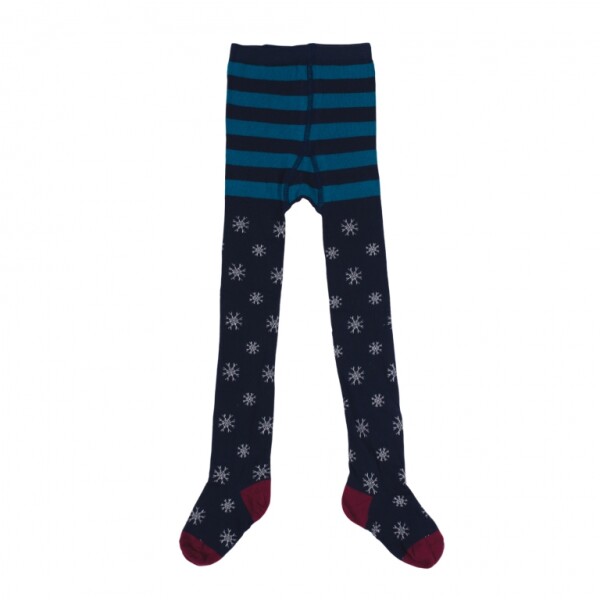 Strumpfhose navy Snowflakes