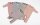 Overall m. Umschlag Wolle/Seide rot geringelt