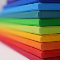 Bauplatten Regenbogen 11-Teile
