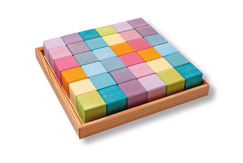 36 Würfel Pastell